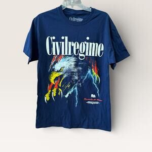 Civil Regime American Dream Screaming Eagle Tee Mens Size Medium NWOT